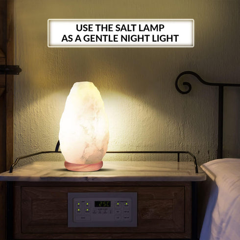 White Salt Lamp 5-7lbs | HIMALAYAN GLOW